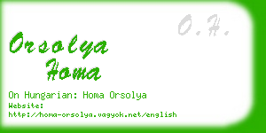 orsolya homa business card